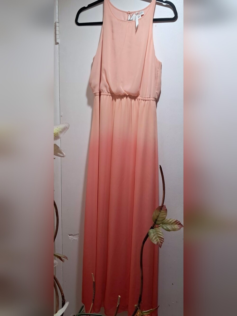 LC Lauren Conrad Ombré Maxi Dress - Pink Gradient Sleeveless Gown Size:M - Picture 8 of 14